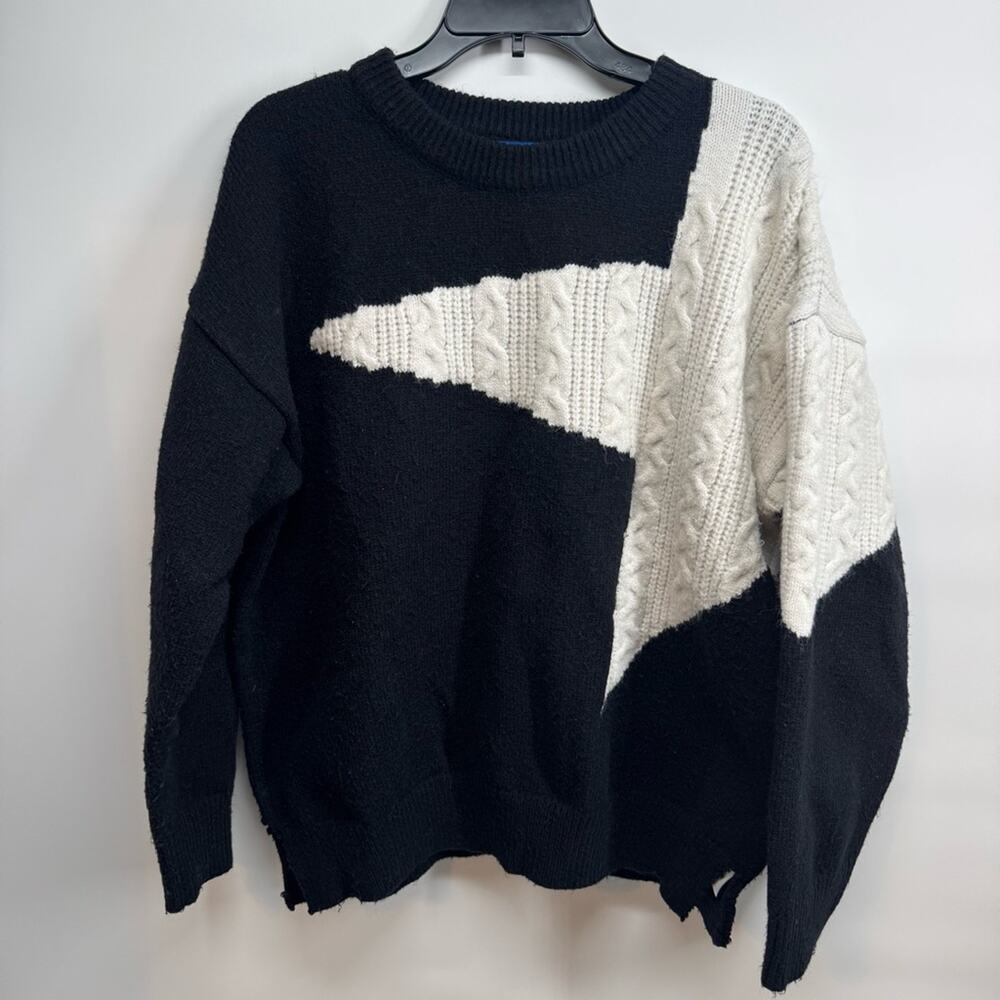 Aelfric Eden Star Patchwork Heavy Knit Winter Sweater Womens Small
